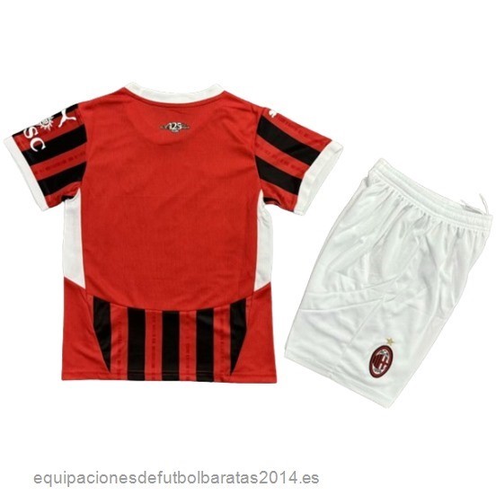 Nuevo 1ª Conjunto De Niños AC Milan 24/25 Rojo Negro Baratas